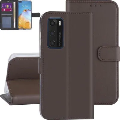 Productafbeelding van Hoesje voor Huawei P40 - Bruin - Book case - Met kaarthouder