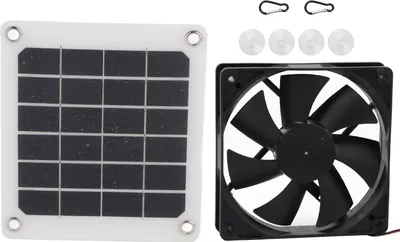 Produktbild von 6V 10W Outdoor Solar Power Panel Abluftventilator USB-Aufladung für Gewächshaus-Hühnerhaus