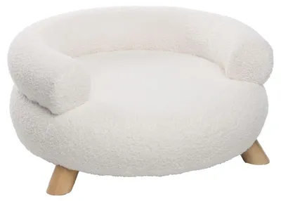 Produktbild von Flamingo Hundesofa Deteno rund weiß, Maße: 54 x 54 x 27 cm