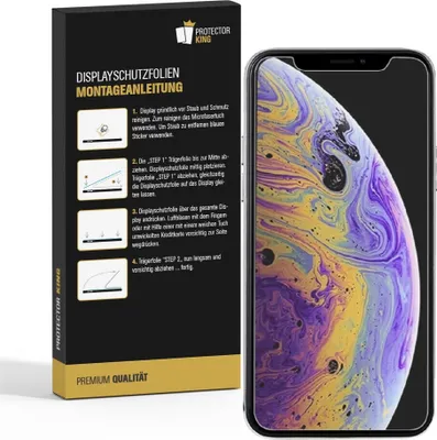 Produktbild von 6x Panzerfolie für iPhone XS ANTI-SCHOCK Displayschutzfolie Schutzfolie HD MATT