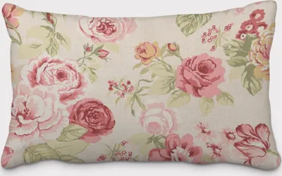 Produktbild von SCHÖNER LEBEN. Kissenhülle Blumen Rosen beige grün rot Größe 40x60cm (HxB) 40x60cm (HxB) Größe