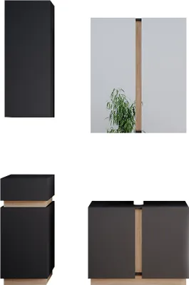 Produktbild von Badmöbel-Set Vicco Gloria Anthrazit 4 Teile, Model 40895