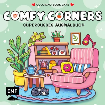 Obrázok produktu pre Cozy Coloring – Comfy Corners: Supersüßes Ausmalbuch zum Entspannen und Träumen – Für Erwachsene, Teenager und Kinder