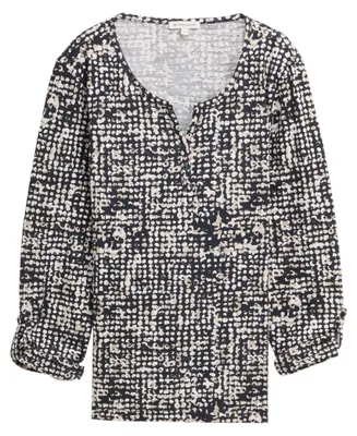 Produktbild von Henley Blusenshirt mit Muster