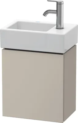 Produktbild von Waschtischunterbau L-CUBE 400x364x241mm Ans links taupe supermatt taupe supermatt