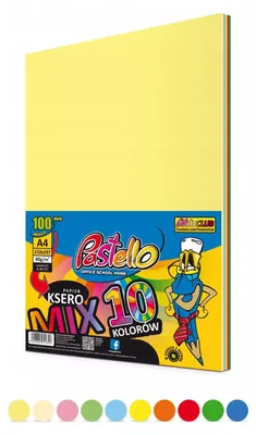 Imagen del producto de Papel para fotocopiadora, tamaño A4, 80 gramos, 10 colores, 100 hojas