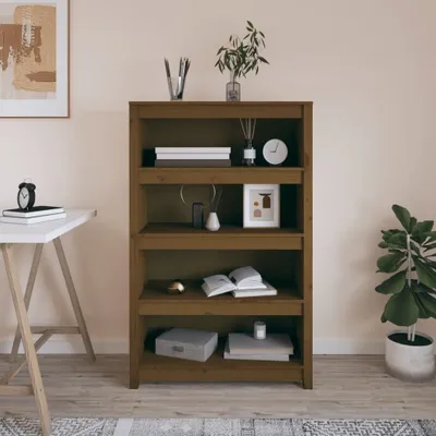Productafbeelding van Maison Exclusive - Boekenkast, honingbruin, 80x35x126 cm, massief grenenhout