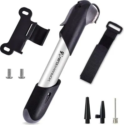 Produktbild von Famanu Mini Fahrradpumpe - Presta Schrader Dunlop - Tragbar Kompakt Langlebig