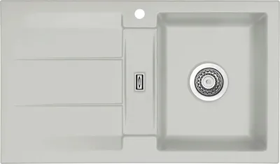 Produktbild von Spüle KeraDomo GENEA 87 in ALU mit Handbetätigung / Einbauspüle