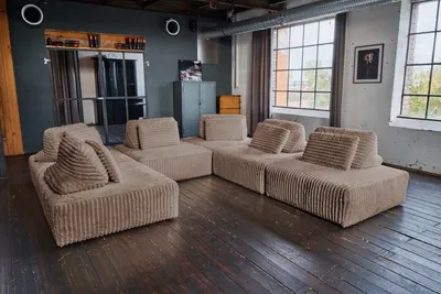 Produktbild von KAWOLA Modulsofa WIOLO SOFT 6 Module 6 Rückenkissen Weicher Breitcord taupe