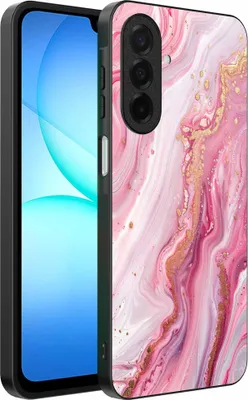 Image de Convient pour Samsung Galaxy A17 Coque de téléphone avec impression marbre - Coque arrière TPU design marbre - Rose - Smartphonica