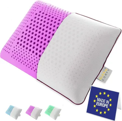 Produktbild von Sleep Comfy Memory Foam Aromatherapie Nackenkissen 60x40x16 cm – Ergonomisch, Lavendel Kissenspray, Atmungsaktiv, Waschbarer Bezug