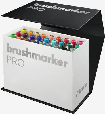 Produktbild von karin BrushmarkerPRO MiniBox, Mehrfarbig, Mehrfarbig, 26 Farben, Rund, Box, 26 Stück(e)