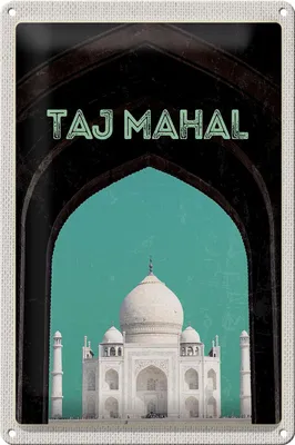 Produktbild von Blechschild Reise 20x30cm Indien Taj Mahal Kultur