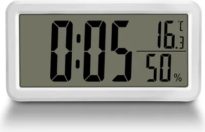 Produktbild von LED-Wanduhr 15 cm, Digitale Weckeruhr Mit Temperatur Und Luftfeuchtigkeit, Für Schlafzimmer Und Büro
