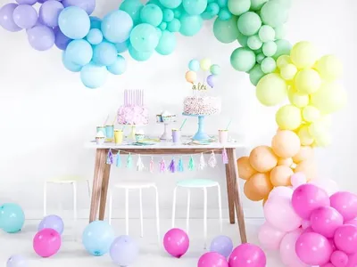 Produktbild von Pastellgelbe Geburtstagsballons 12 cm, 100 Stück.