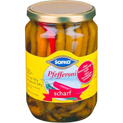 Obrázek produktu pro Sofko feferonky Pepperoni Chillis Hot nakládané 720ml
