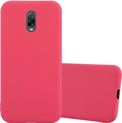 Produktbild von Cadorabo Hülle für Samsung Galaxy J7 PLUS / C8 Schutzhülle in Rot Handyhülle TPU Silikon Etui Case Cover