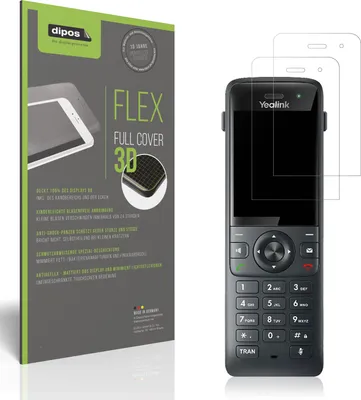 Produktbild von 2x Full Cover Schutzfolie matt für Yealink AX83H Panzerfolie Anti-Shock
