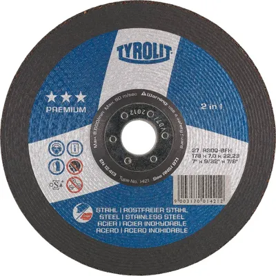Produktbild von TYROLIT Schruppscheibe Premium*** A30Q-BFX 125 x 4 mm 2in1 Form 27