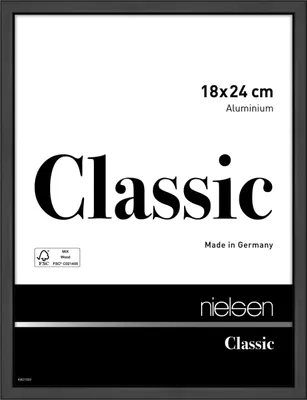 Produktbild von nielsen Aluminium Bilderrahmen Classic, 18x24 cm, Schwarz Matt
