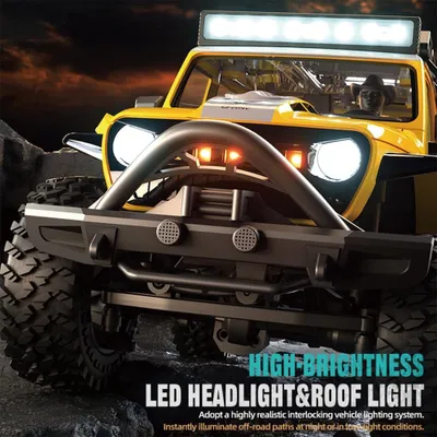Productafbeelding van RC Crawler – 4x4 Offroad Auto – 1:20 Schaal – Brushless Motor – Waterdicht – 3 Batterijen – 80 Meter Bereik