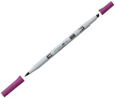 Produktbild von Dual-Fasermaler ABT Pro Keilspitze/Pinselspitze Alkoholbasis deep magenta Packung mit 3 Stück
