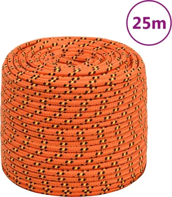 Produktbild von The Living Store Bootsseil Orange 10 mm 25 m Polypropylen