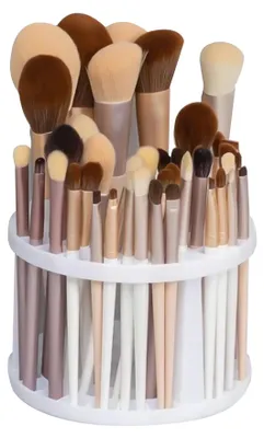 Image de Organiseur de pinceaux, porte-pinceaux de maquillage, 49 compartiments, rangement amovible pour pinceaux de maquillage, pour la décoration de la chambre, de la coiffeuse, de la chambre à coucher, de la salle de bains