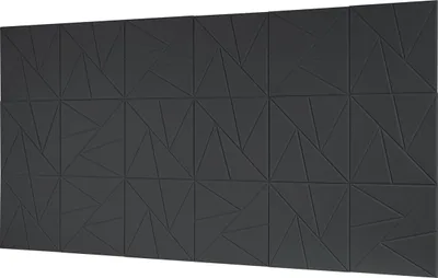 Immagine prodotto di Confezione da 18 pannelli acustici da parete 11,8 x 11,8 x 0,4 pollici autoadesivi neri