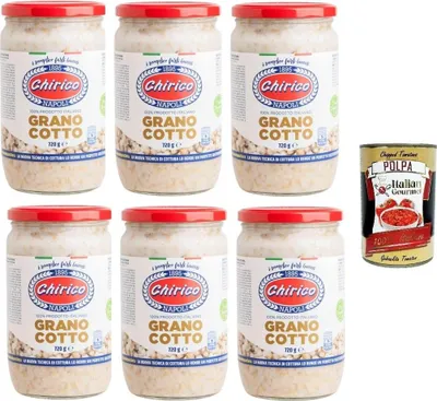 Produktbild von Chirico Grano Cotto per pastiera Napoletana gekochter Weizen für neapolitanische Pastiera 6x720gr+ Italian Gourmet polpa 400gr