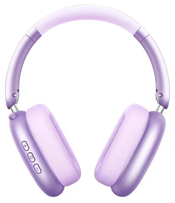 Zdjęcie produktu dla Słuchawki bezprzewodowe z redukcją szumów, nausznne, Bluetooth, dźwięk wysokiej jakości, 48 godzin pracy na baterii, składane, z mikrofonem, kompatybilne z iOS, Android i PC, kolor fioletowy