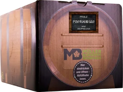 Produktbild von Bag in Box Wein Portugieser Rosé halbtrocken 5 L Weinhaus Müller Bornheim