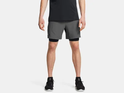 Produktbild von Shorts Under Armour 2-in-1 Vanish Woven Senior S grau/schwarz