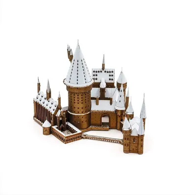 Produktbild von Metal Earth Harry Potter Hogwarts im Schnee Metallmodellbausatz