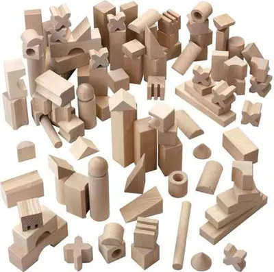Image de HABA Blocs de construction Blocs de base naturels, grand set