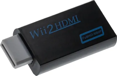 Zdjęcie produktu dla adapter vhbw HDMI kompatybilny z konsolą do gier Nintendo Wii do monitorów HDMI/HDTV - z gniazdem audio 3,5 mm, czarny