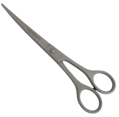 Tierhaarschere gebogen, Edelstahl, 18 cm