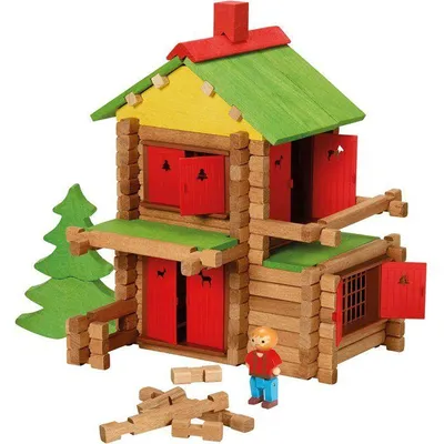 Image de JEUJURA Mon Chalet en Bois, Jeu de Construction, 165 Pièces, Dès 5 Ans