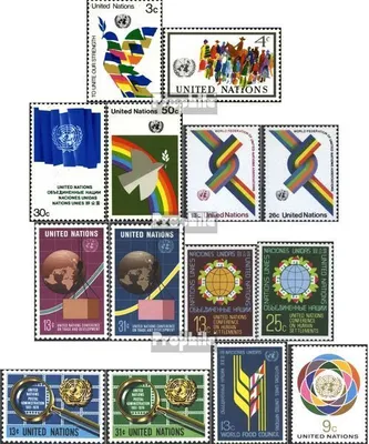 Produktbild von Briefmarken UNO - New York 1976 Mi 289-302 (kompl.Ausg.) Jahrgang 1976 komplett postfrisch Freimarken