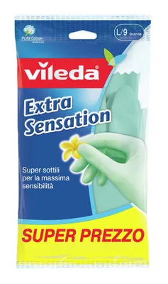 Immagine prodotto di Vileda Extra Sensation Household gloves Green Cotone, Latex 1 pc(s)