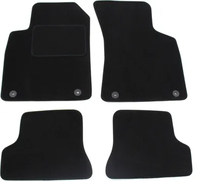 Produktbild von J&J AUTOMOTIVE | Velours Fußmatten Autotepiche Passend Für Audi TT 2000-2007 4tlg, Genaue Passform, rutschfeste Untregrund, Verstärkt Im Pedalbereich, mit Befestigungen