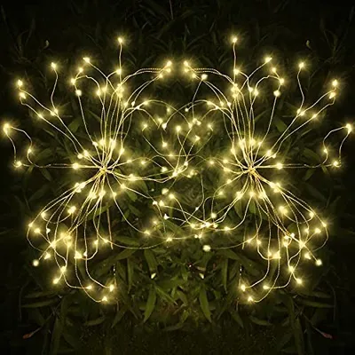 Produktbild von HELESIN Solarleuchte Garten, Solar Feuerwerk Licht, 2 Stück Wasserdicht Solarlampen für Außen Garten mit Beleuchtungsmodi Rasen Feld Terrasse Weg