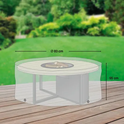 Produktbild von Premium Schutzhülle für Feuertisch eckig und rund, Größe:rund Ø 83 x 55 cm