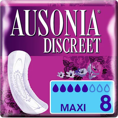 Obrázok produktu pre Ausonia Discreet inkontinenčné vložky Maxi 8 kusov
