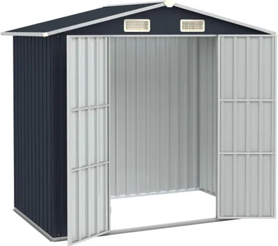 Produktbild von vidaXL Gerätehaus Anthrazit 205x129x183 cm Verzinkter Stahl