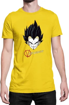 Produktbild von Herren T-Shirt Dragon Anime Manga Ball Z V For Vegeta, Man 2XL / Gelb