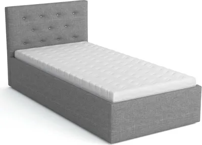 Produktbild von Polsterbett Star 80x200 mit Matratze (Grau)