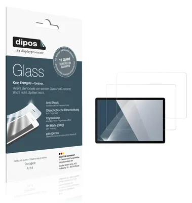 Produktbild von 2x Schutzfolie für Doogee U14 - Anti-Shock 9H Folie dipos Glass Kunststoffglas