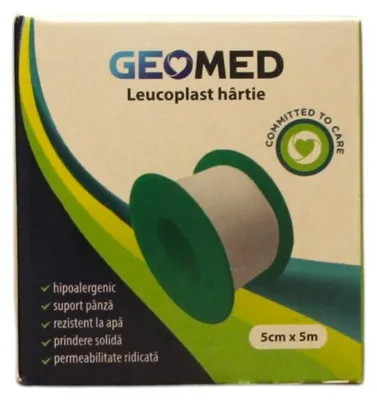 Zdjęcie produktu dla Geomed, Geomed, Leukoplast, papier, 5 cm x 5 m